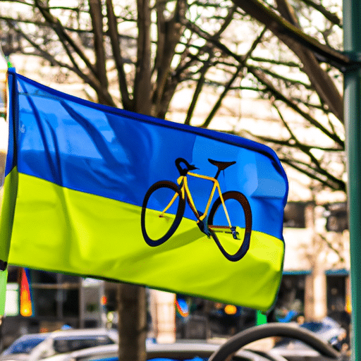 highly visible bike flags for added safety
