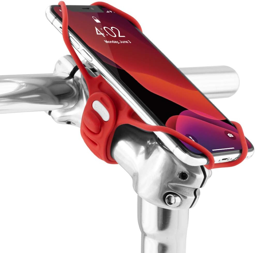 【Bone】 Bike Phone Mount, Universal Bike Phone Holder for Stem, Ultra Light Phone Mount for Bike, Bicycle Phone Mount for Phones 5.8-7.2 Bike Tie Pro 3 (R)