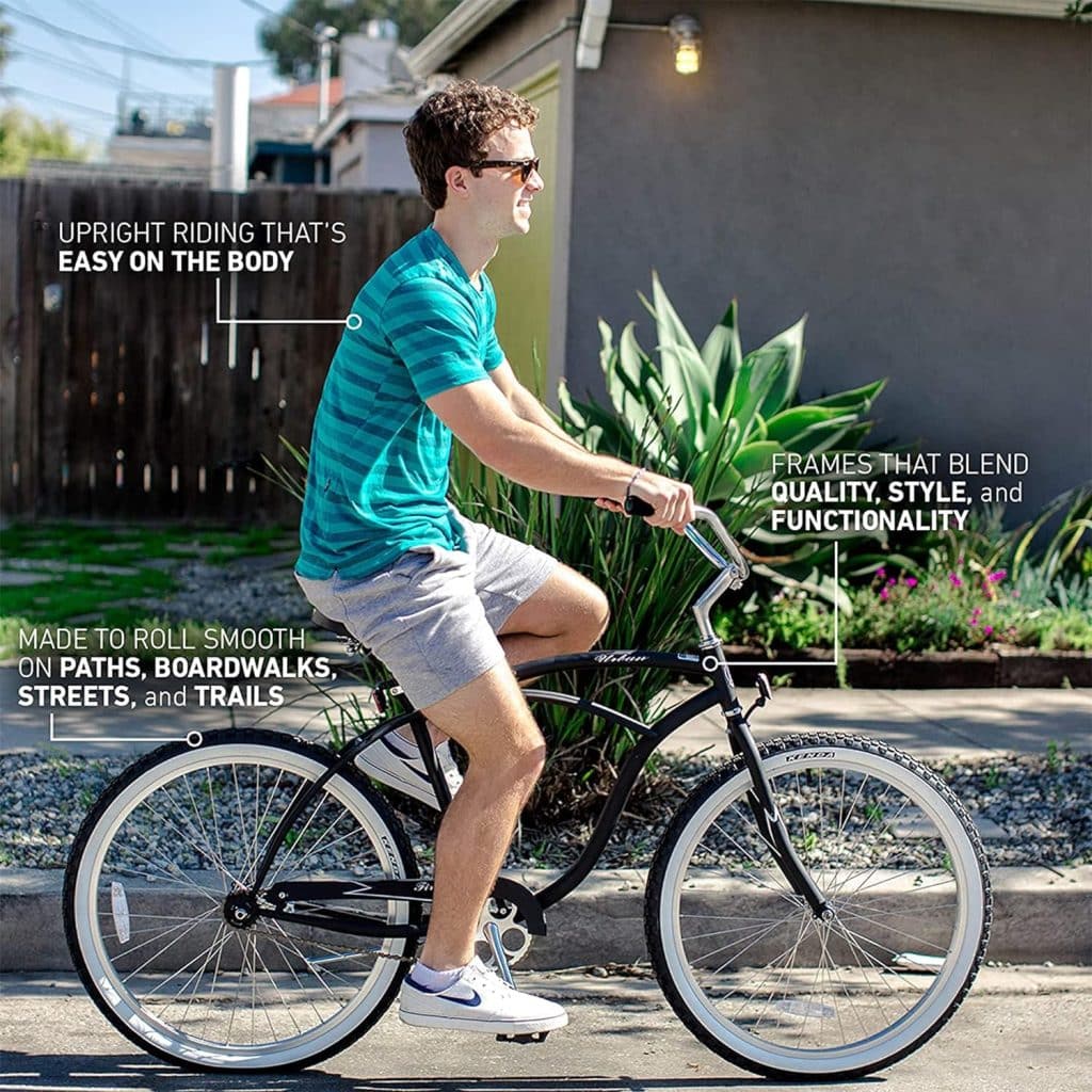 Firmstrong Urban Man Beach Cruiser Bike, Mens Bicycle