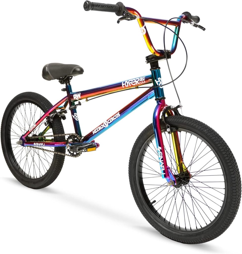 Amazon.com : Hyper Nitro Circus RWilly BMX Bike 20 Inch for Kids or Adults, Single Speed, Front and Rear Sprockets, Steel BMX Frame. 360 Handlebar Rotation. Bike Park Ready BMX Bicycle. Jet Fuel Finish : Sports  Outdoors