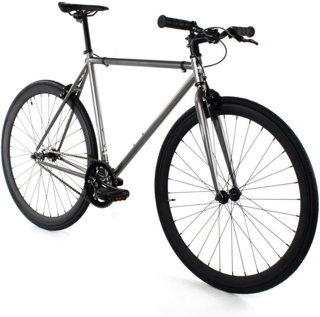 Golden Cycles Fixed Gear Single Speed Bike - Perfect Urban Commuter Bicycle with Front and Rear Brakes - Ideal for Teens and Adults - The Bike Come in Different Sizes