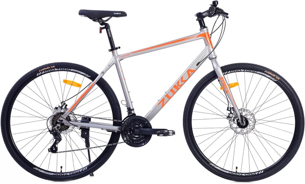 MAKELEN Road Bike for Men and Women Alloy Frame Hybrid City Bicycle 700 c Wheel Set / 21 Speed/Disc Brake