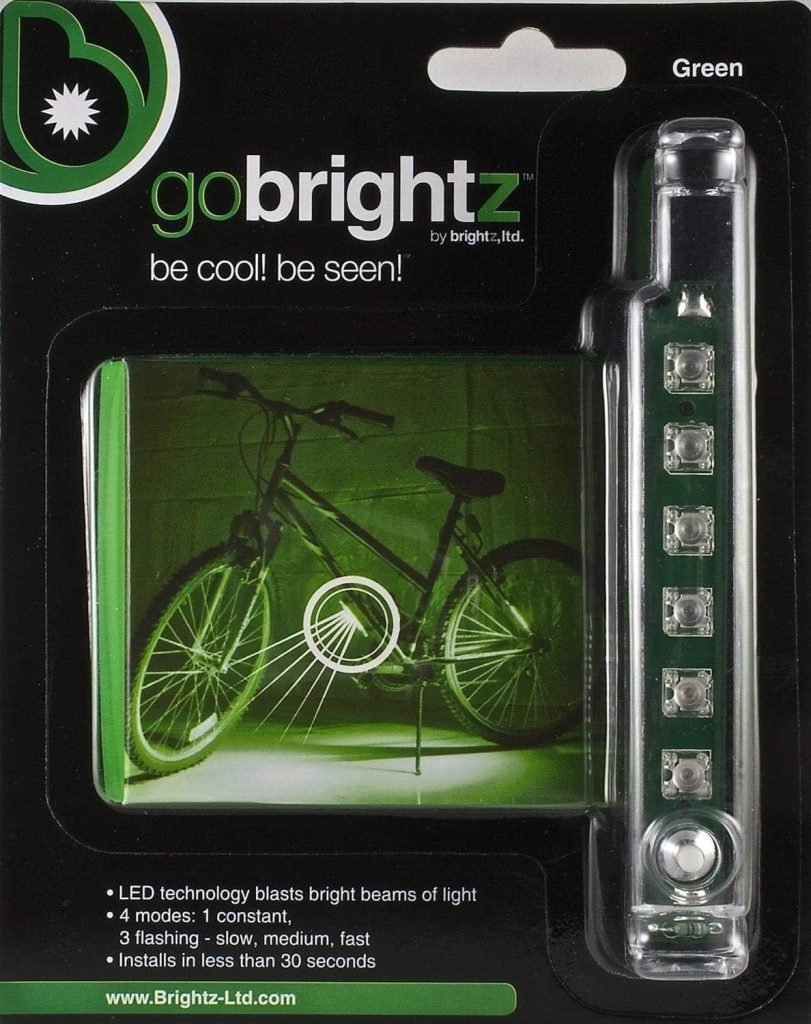 Brightz GoBrightz LED Bike Frame Light - LED Bike Frame Light for Night Riding - 4 Modes for Flashing or Constant Glow Light - Fun Safety Light Bike Accessories for Kids, Boys, Girls, Teens  Adults