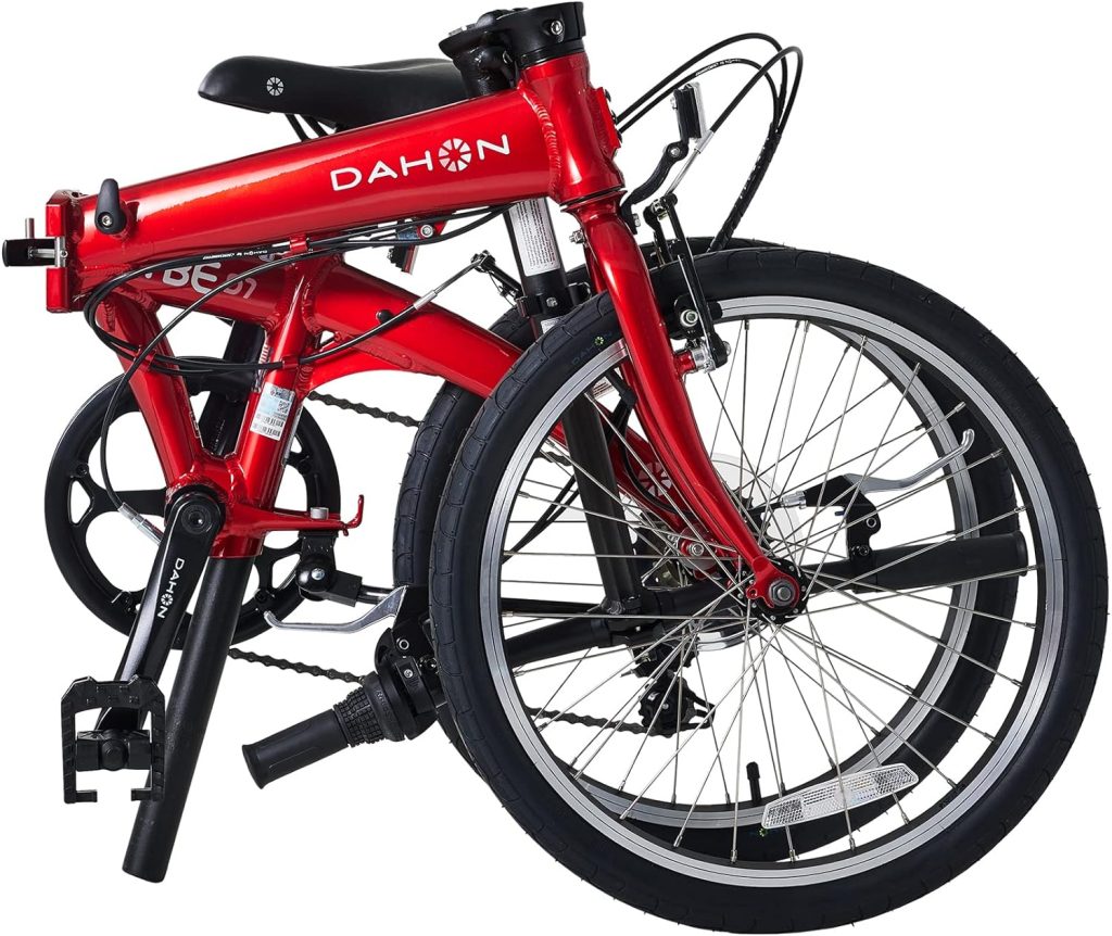 Dahon VYBE D7 Folding Bike, Lightweight Aluminum Frame; 7-Speed Shimano Gears; 20” Foldable Bicycle for Adults
