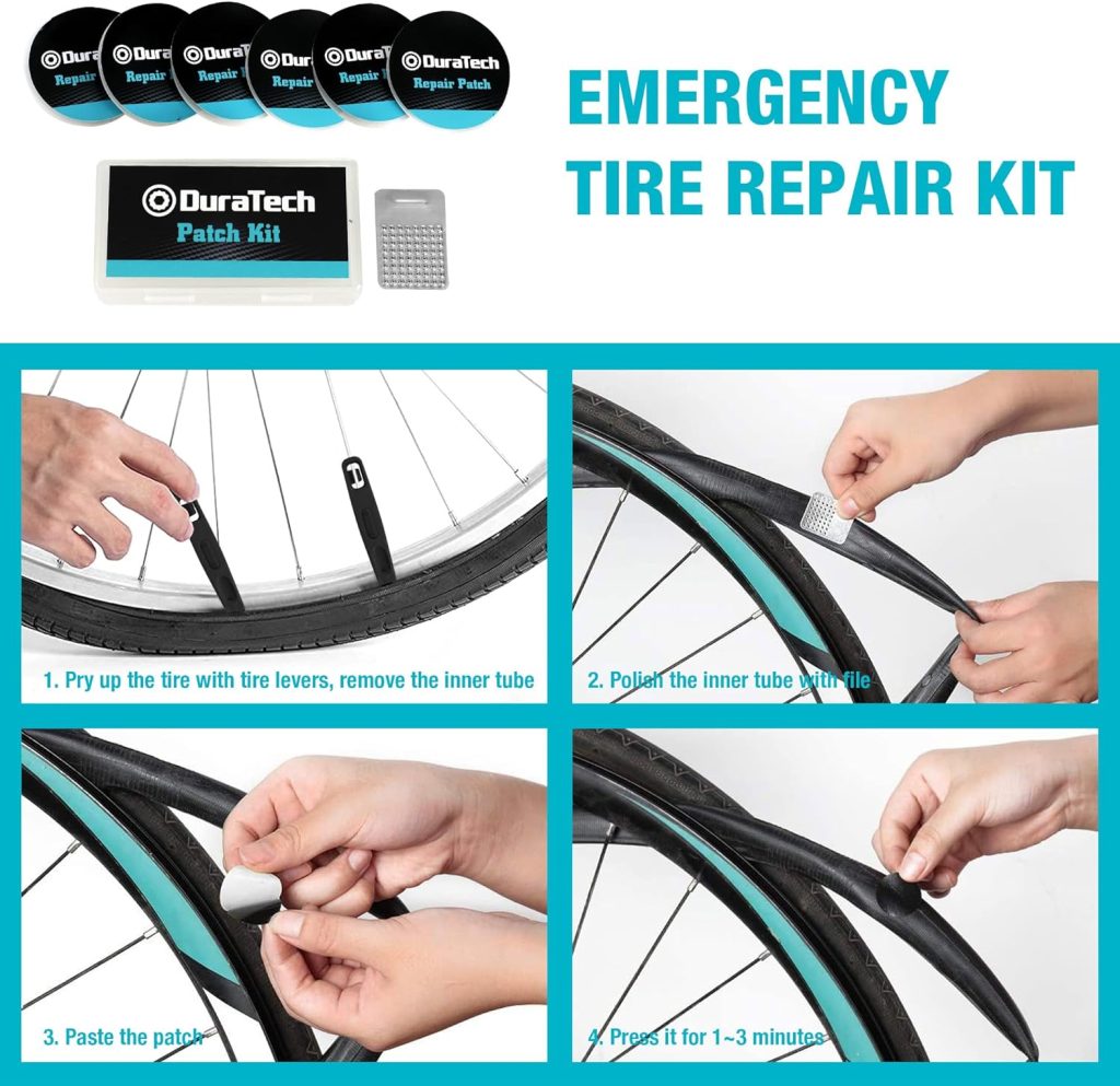 DURATECH Bike Repair Kit, Bicycle Tool Kit with Carry Case, Bike Accessories for Repairing Tyres, Brakes, Chains, Pedal, Mountain Bike  Road Bike Maintenance, Great Gift for Men, Women