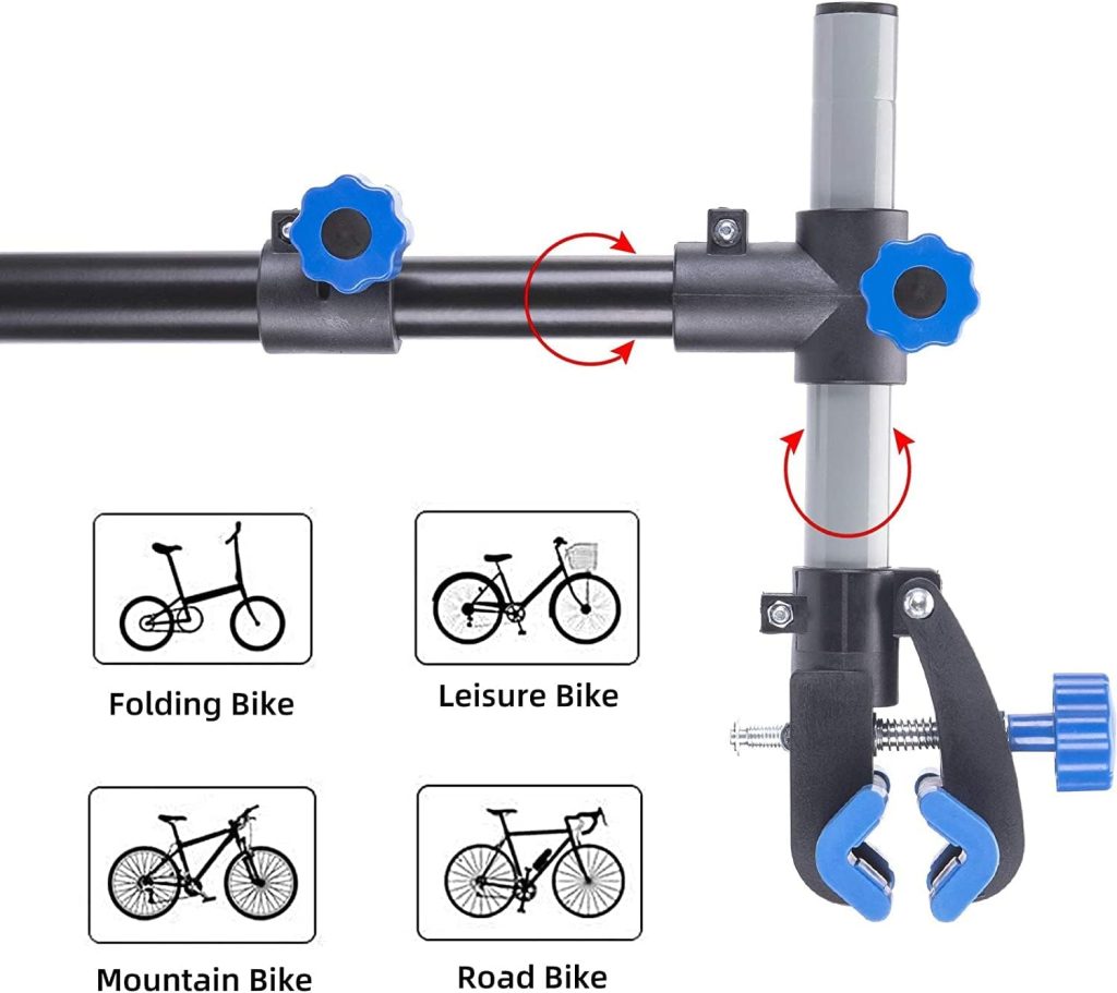 ROCKBROS Bike Repair Stand Wall Workbench Mount Rack Workstand Clamp Height Adjustable Home Bicycle Maintenance Rack for Road Mountain Bikes