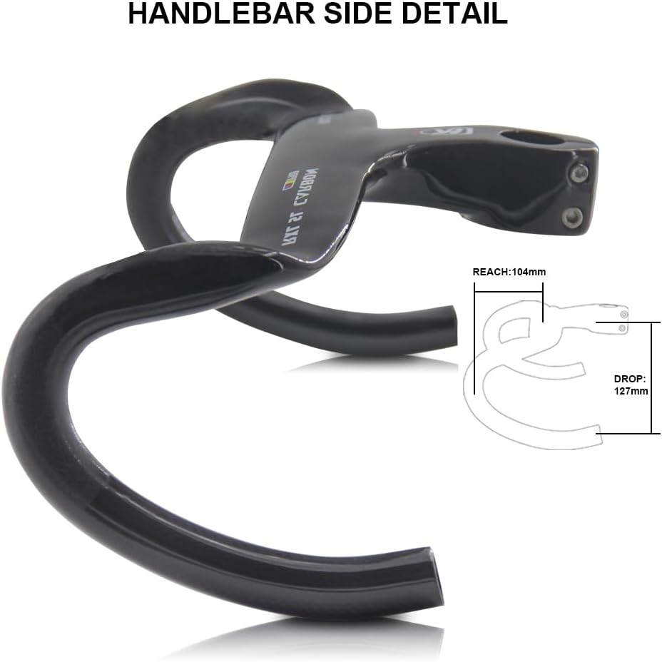 RXL SL carbon fiber road bike bars with integrated stem integrated handlebar carbon road bike handlebars drop handlebar 1-1/8(28.6mm) 3K Glossy/Matte drop handlebars 400/420/440 90/100/110/120