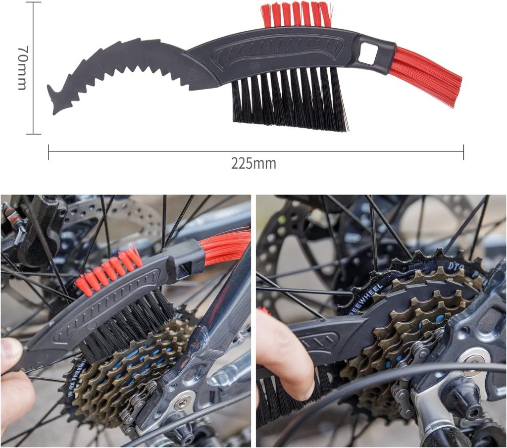 Bike Cleaning Kit Including Bicycle Chain Scrubber, Bike Cleaner Brush Tool, Bicycle Chain Cleaning Agent,Chain Lube
