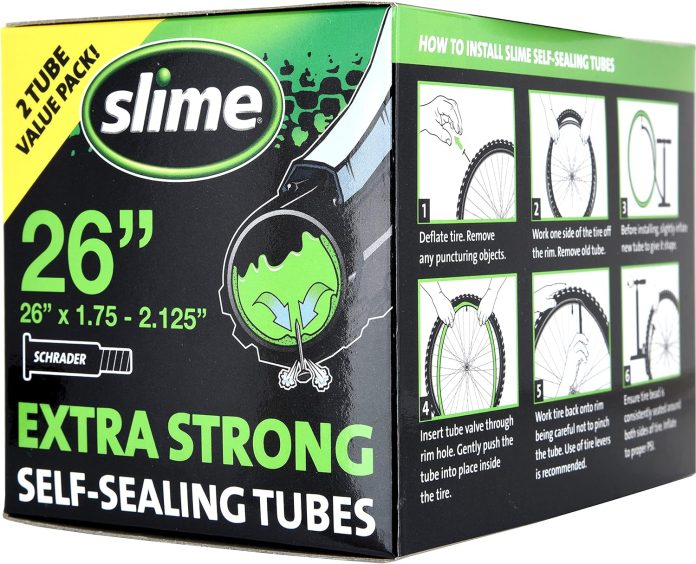 slime bike inner tube with slime puncture sealant self sealing prevent and repair