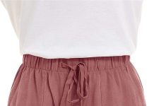 summer wide leg shorts for women elastic waist casual comfy short pants drawstring high waisted shorts with pockets pink 4