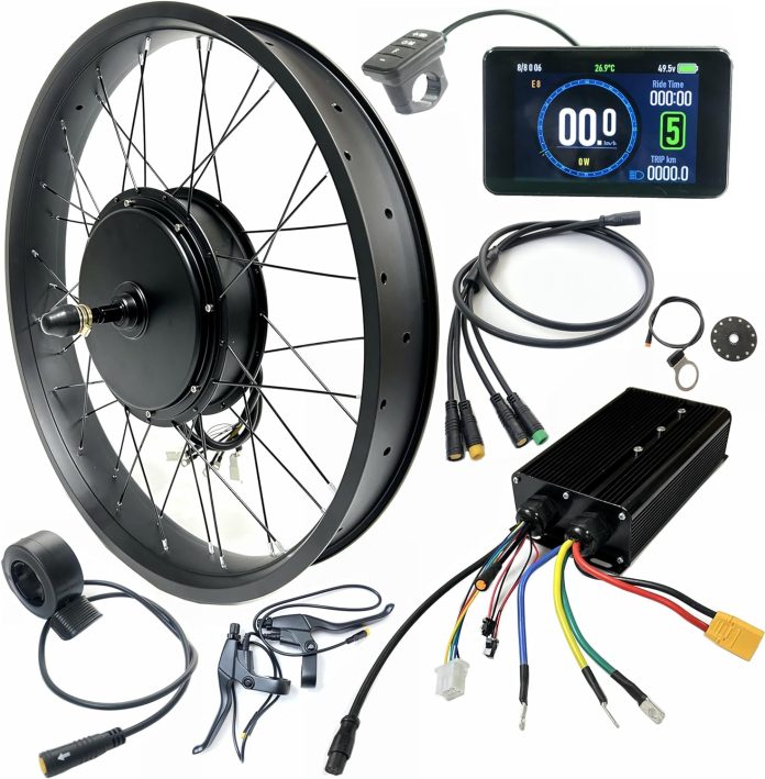 szwedi 48v72v 5000w fat electic bicycle hub motor conversion kit rear drive with wheel color lcd display big foot ebike