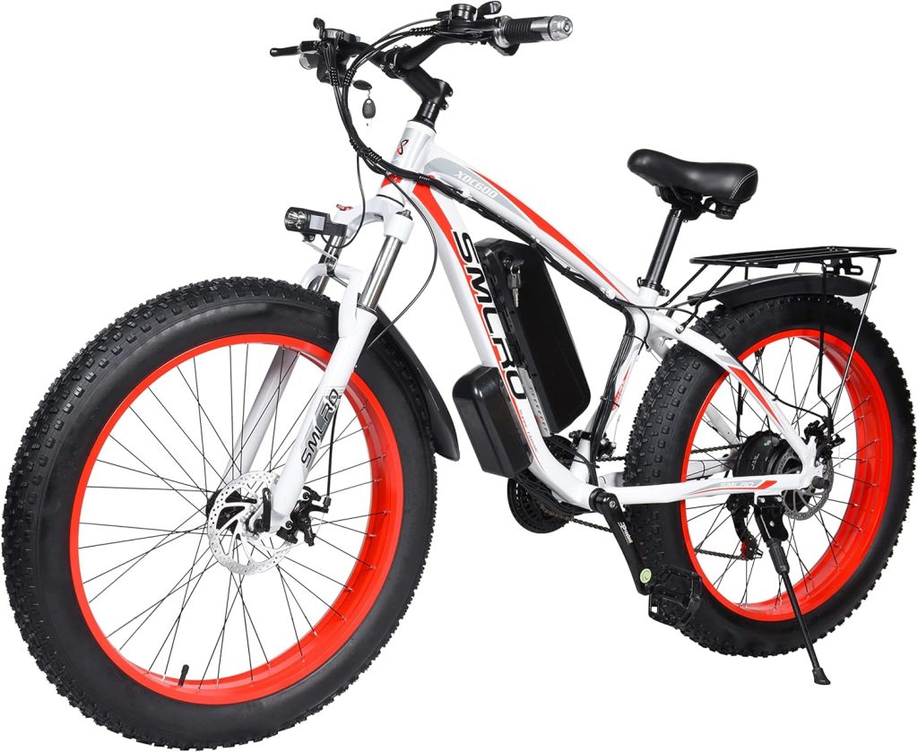 YinZhiBoo Electric Bike E-Bike Fat Tire Electric Bicycle 26 4.0 Adults Ebike 1000W Removable 48V/13AH Battery 21-Speed Shifting for Trail Riding/Excursion/Commute UL and GCC Certified