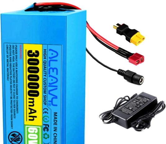 60v ebike battery 15000mah 16s4p electric bike lithium li ion battery pack with 2a charger and 15a bms for 1000w 2000w e