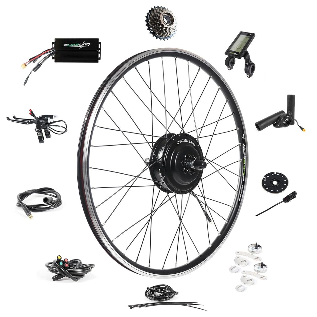 eBikeling 36V 700C Rear 750 Watt Ebike Conversion Kit, Electric Bike Conversion Kit with Waterproof Components, Add On Electric Bike Kit for Effortless Cycling, High Performance, Durable and Reliable