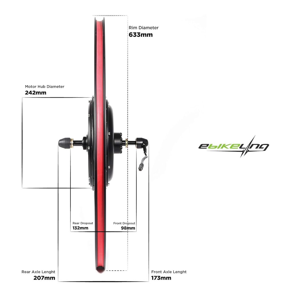 eBikeling 36V 700C Rear 750 Watt Ebike Conversion Kit, Electric Bike Conversion Kit with Waterproof Components, Add On Electric Bike Kit for Effortless Cycling, High Performance, Durable and Reliable