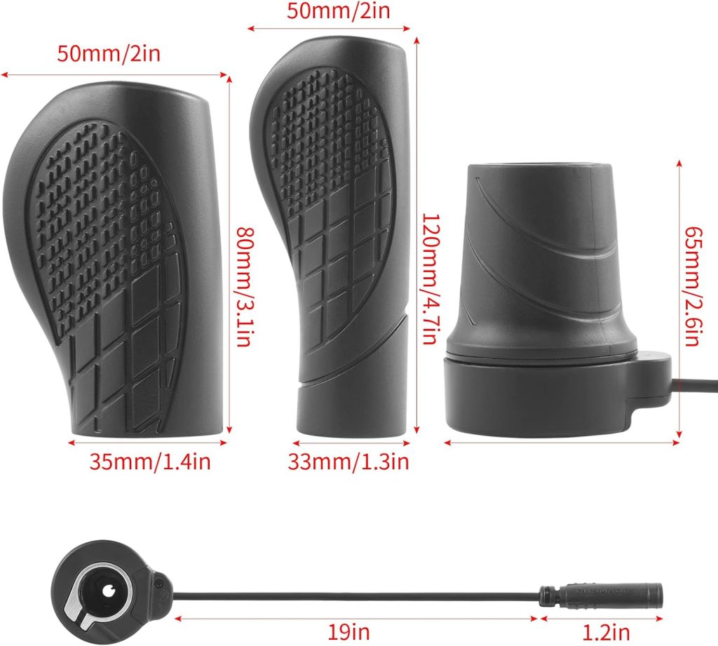 Twist Throttle for Electric Bike and Scooter,Compatible with BBS01 BBS02 BBSHD Ebike Motor,Waterproof Speed Controller Half Throttle Grip