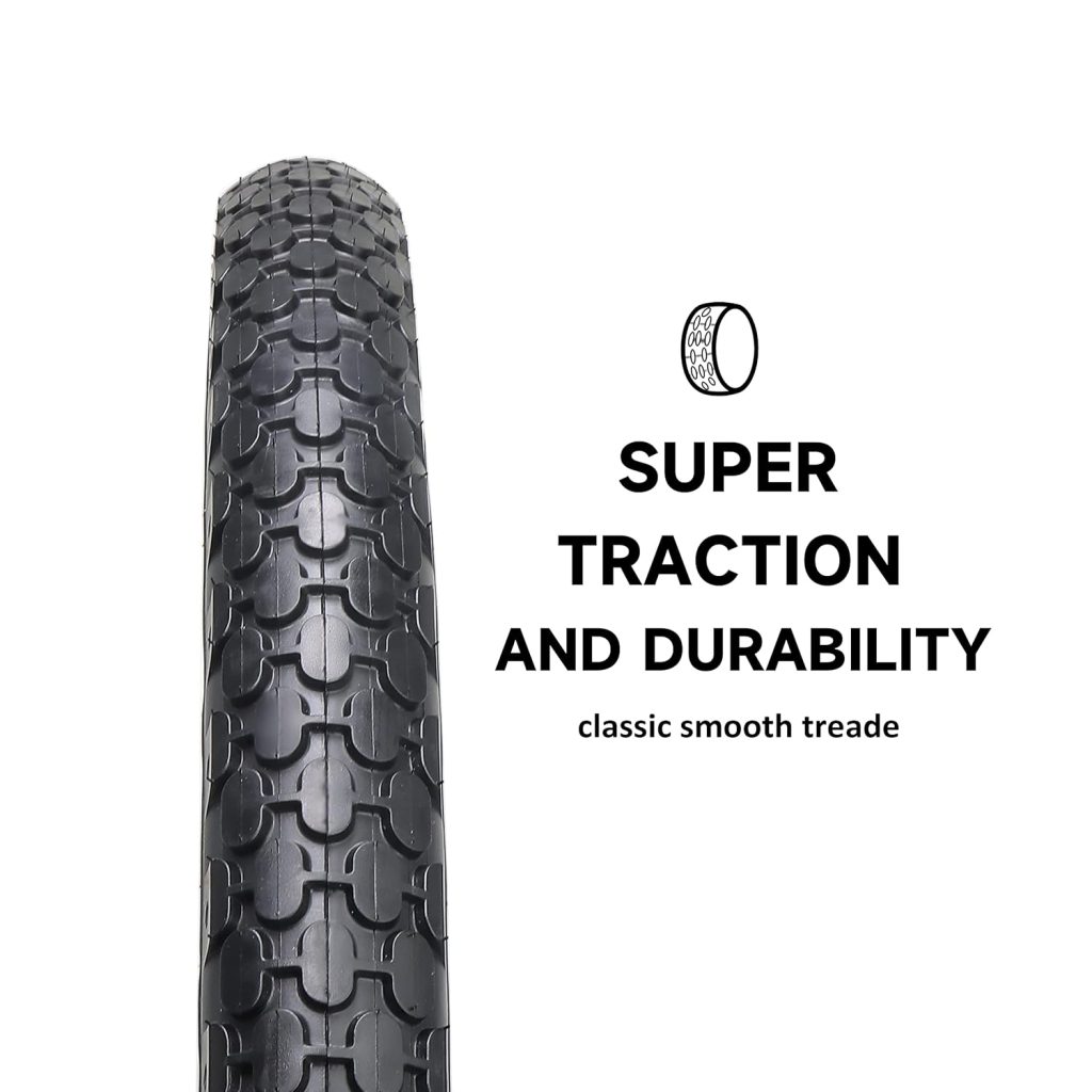 Hycline 2-Pack Cruiser Bike Tires Set: 24/26x2.125 inch Folding Replacement Puncture-Resistant Bicycle Tires and Pair 24/26-inch Inner Tubes with Tire Levers for Beach or Urban City Commuter Bike