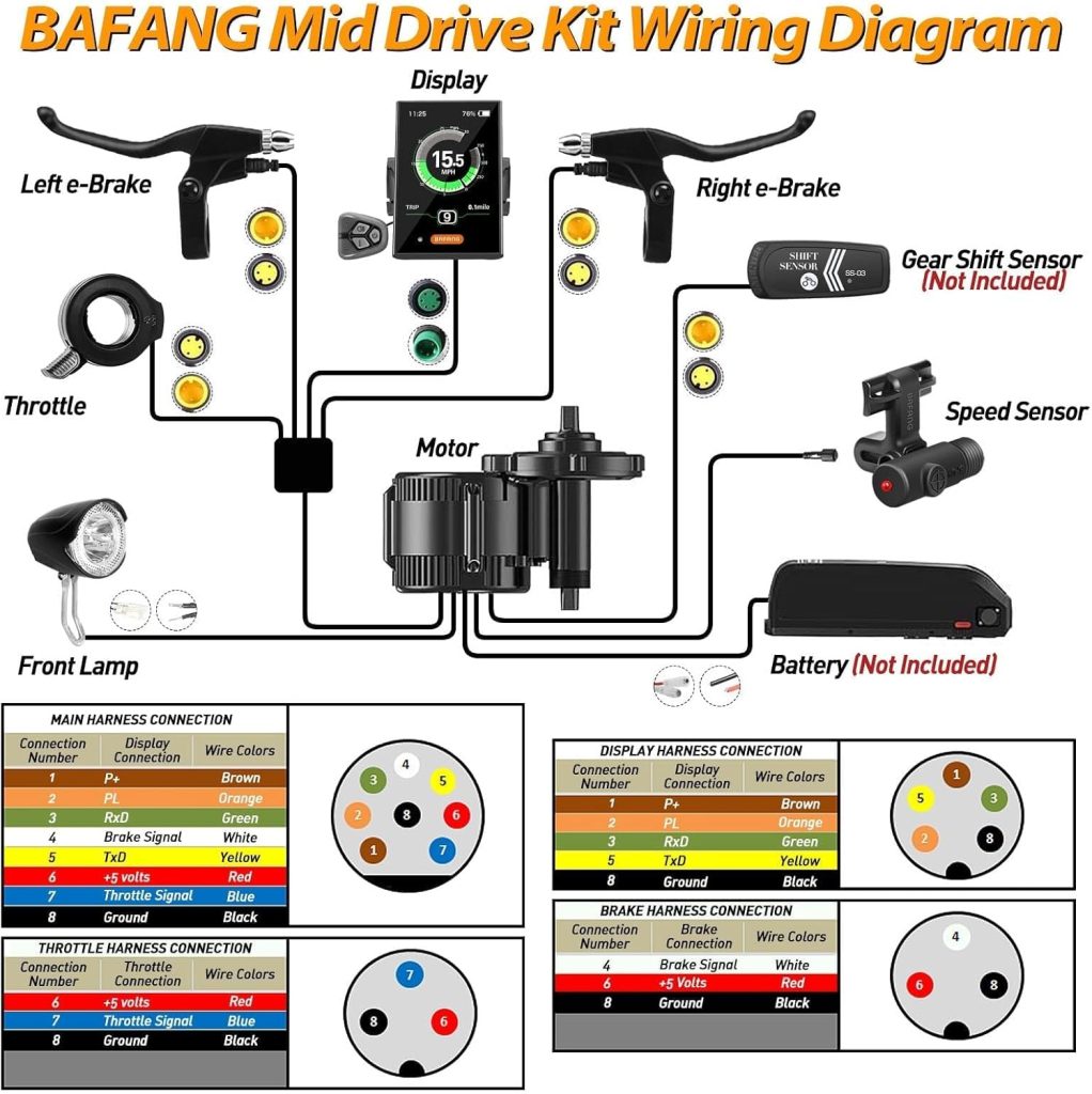 Bafang Electric Bike Conversion Kit Mid Motor BBS-HD 48 V 1000 W Motor Accessories Display Optional Kit Downtube Battery Bafang Electric Bike Conversion Kit Mid Motor BBS-HD 48 V 1000 W Motor Accessories Display Optional Kit Downtube Battery