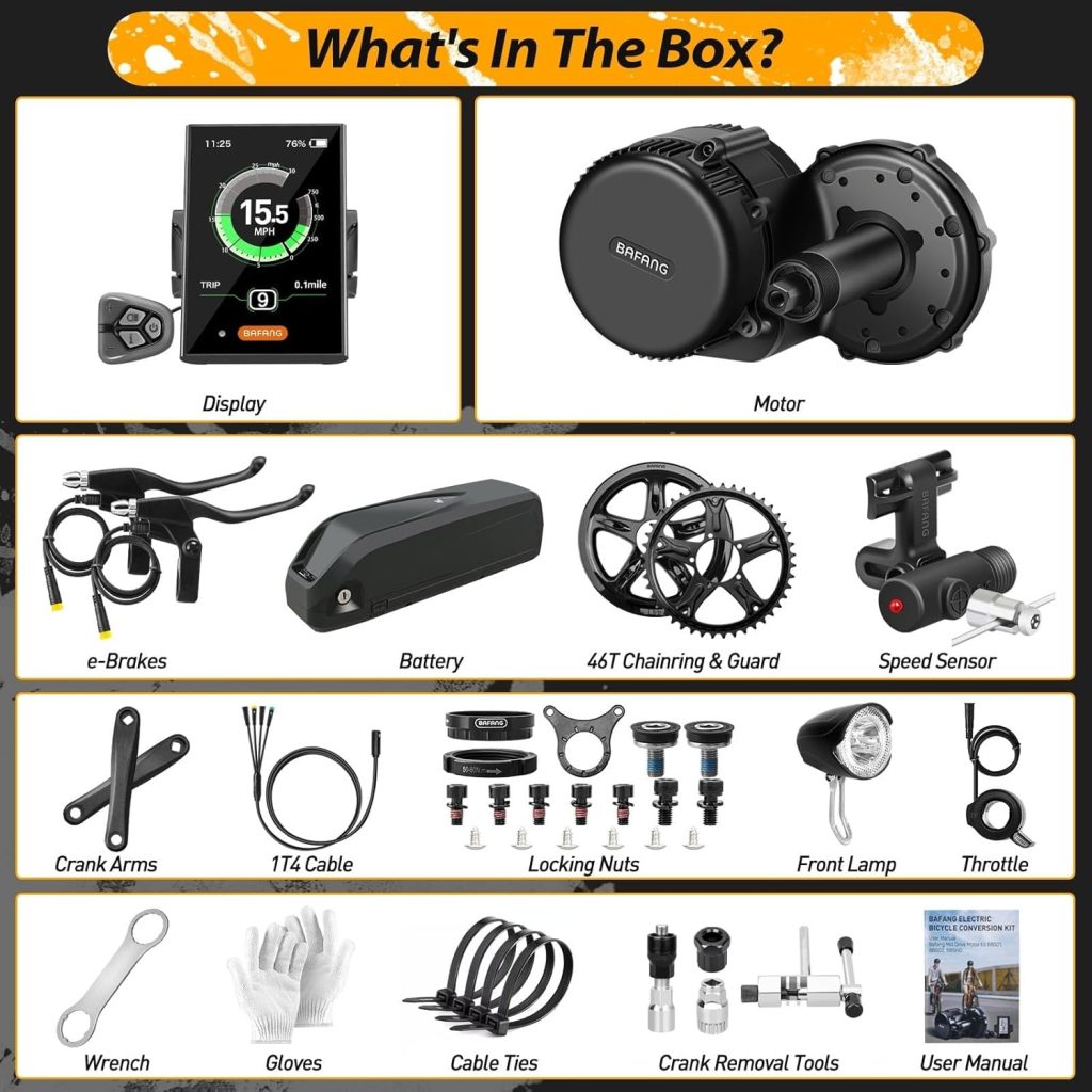 Bafang Electric Bike Conversion Kit Mid Motor BBS-HD 48 V 1000 W Motor Accessories Display Optional Kit Downtube Battery Bafang Electric Bike Conversion Kit Mid Motor BBS-HD 48 V 1000 W Motor Accessories Display Optional Kit Downtube Battery