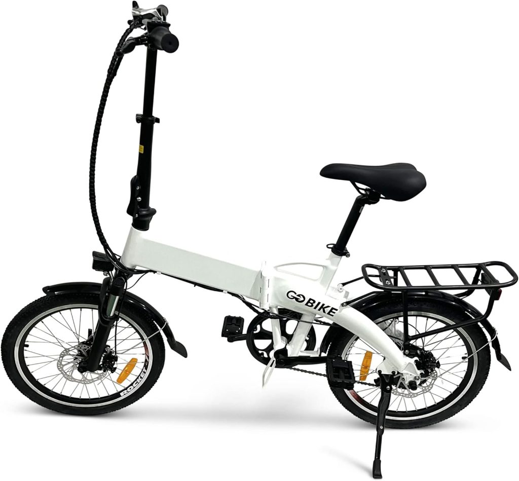 COMFYGO Futuro Foldable Lightweight Electric Bike - 35 Mile Range 48V 350W Motor Electric City Bike for Adults, Shimano 7 Speed Shift, Step Through Motorized Bike by GOBIKE