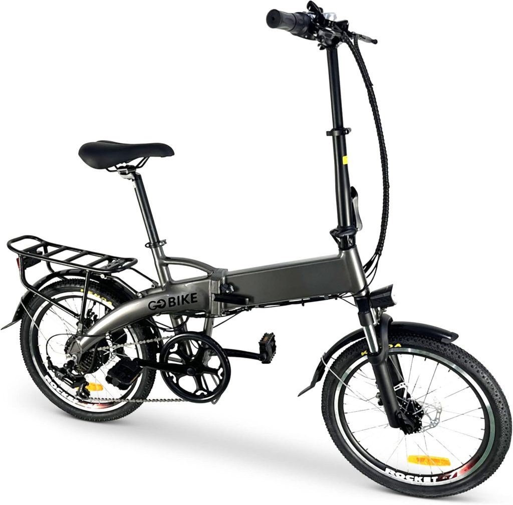 COMFYGO Futuro Foldable Lightweight Electric Bike - 35 Mile Range 48V 350W Motor Electric City Bike for Adults, Shimano 7 Speed Shift, Step Through Motorized Bike by GOBIKE