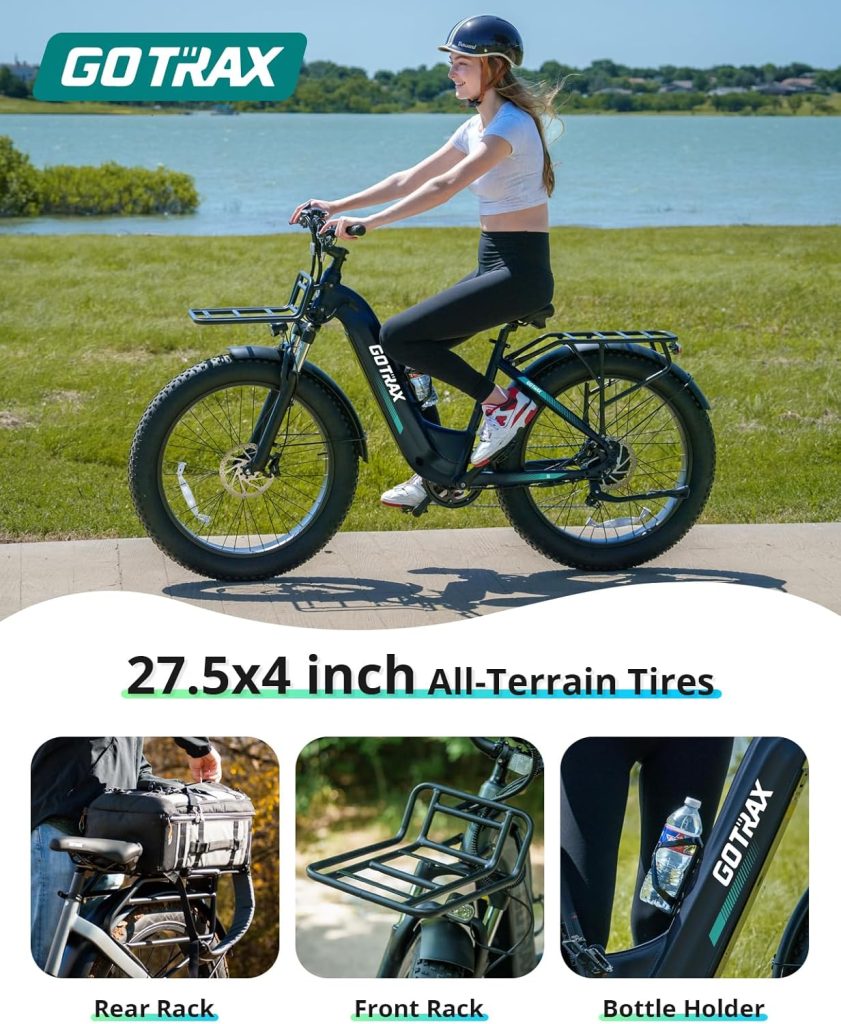 Gotrax 20 Folding Electric Bike with 40Miles (Pedal-assist1) by 48V Battery, 20Mph Power by Peak 500W, Adult Electric Bicycle with 5 Pedal-Assist Levels LCD Display, Suitable for Commuting