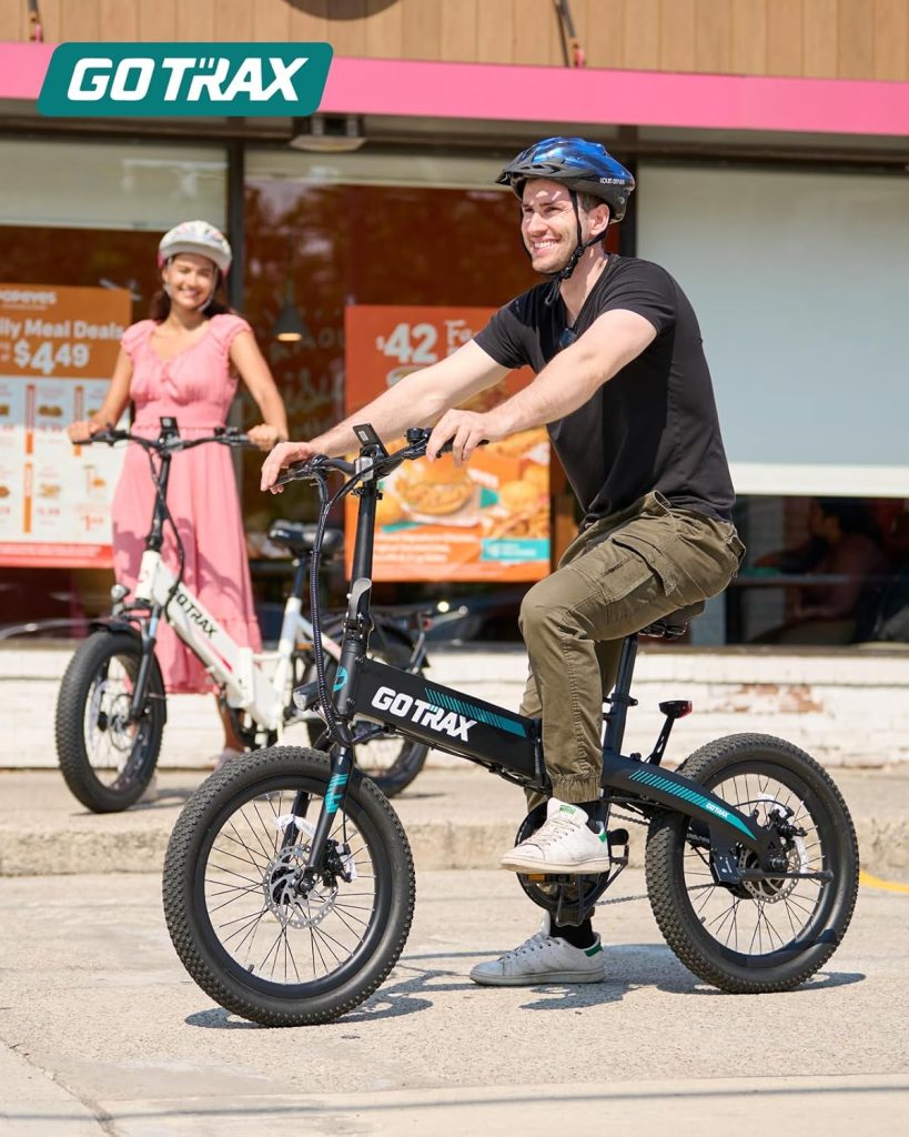 Gotrax 20 Folding Electric Bike with 40Miles (Pedal-assist1) by 48V Battery, 20Mph Power by Peak 500W, Adult Electric Bicycle with 5 Pedal-Assist Levels LCD Display, Suitable for Commuting