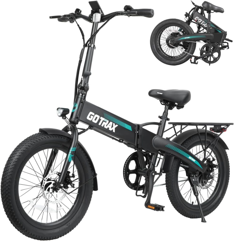 Gotrax 20 Folding Electric Bike with 40Miles (Pedal-assist1) by 48V Battery, 20Mph Power by Peak 500W, Adult Electric Bicycle with 5 Pedal-Assist Levels LCD Display, Suitable for Commuting