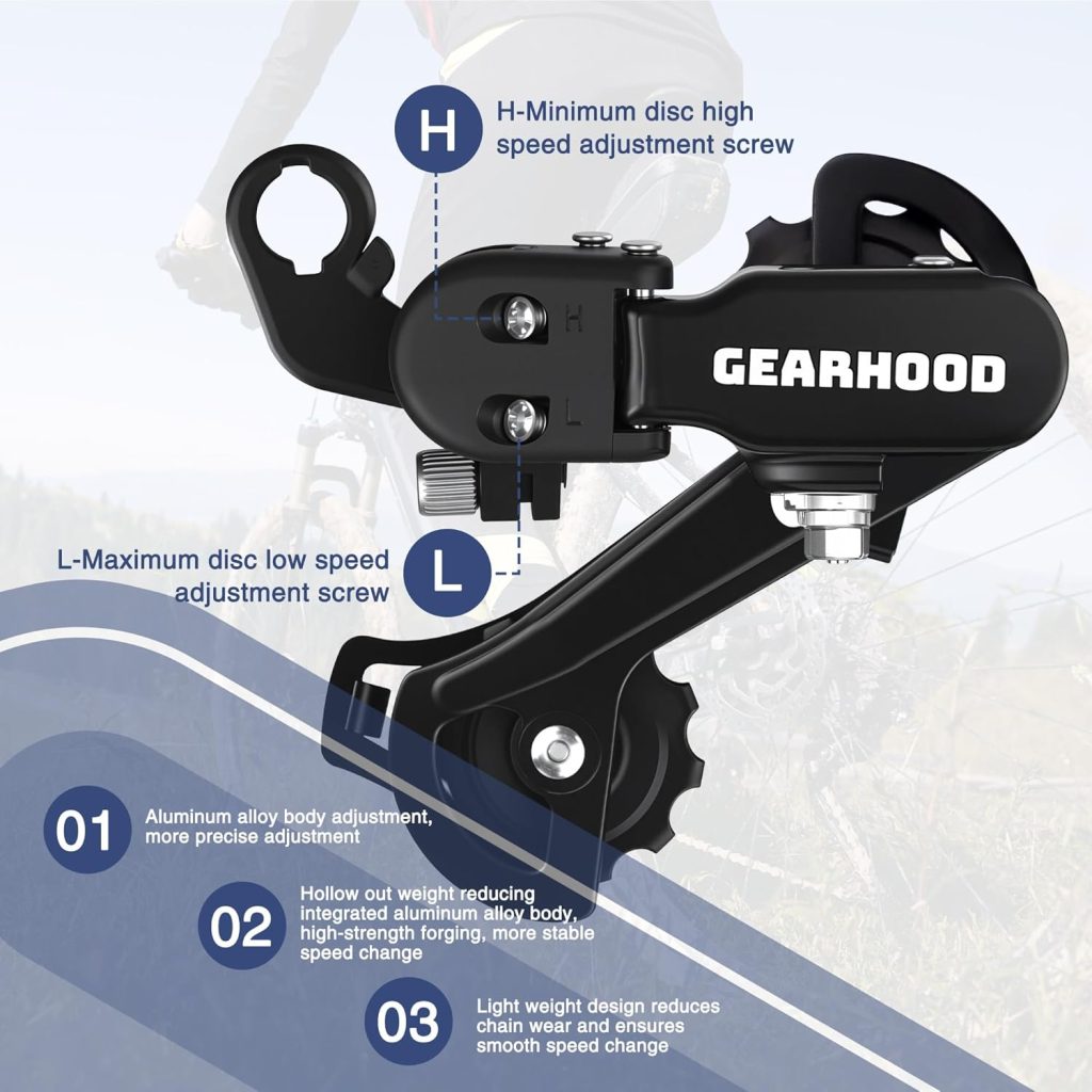 MEGHNA Bike Rear Derailleur 6/7 Speed Direct Mount/Hanger Mount Derailleur for Mountain Bike Kids Bike Tricycle Commuter Bike Cruiser Bike