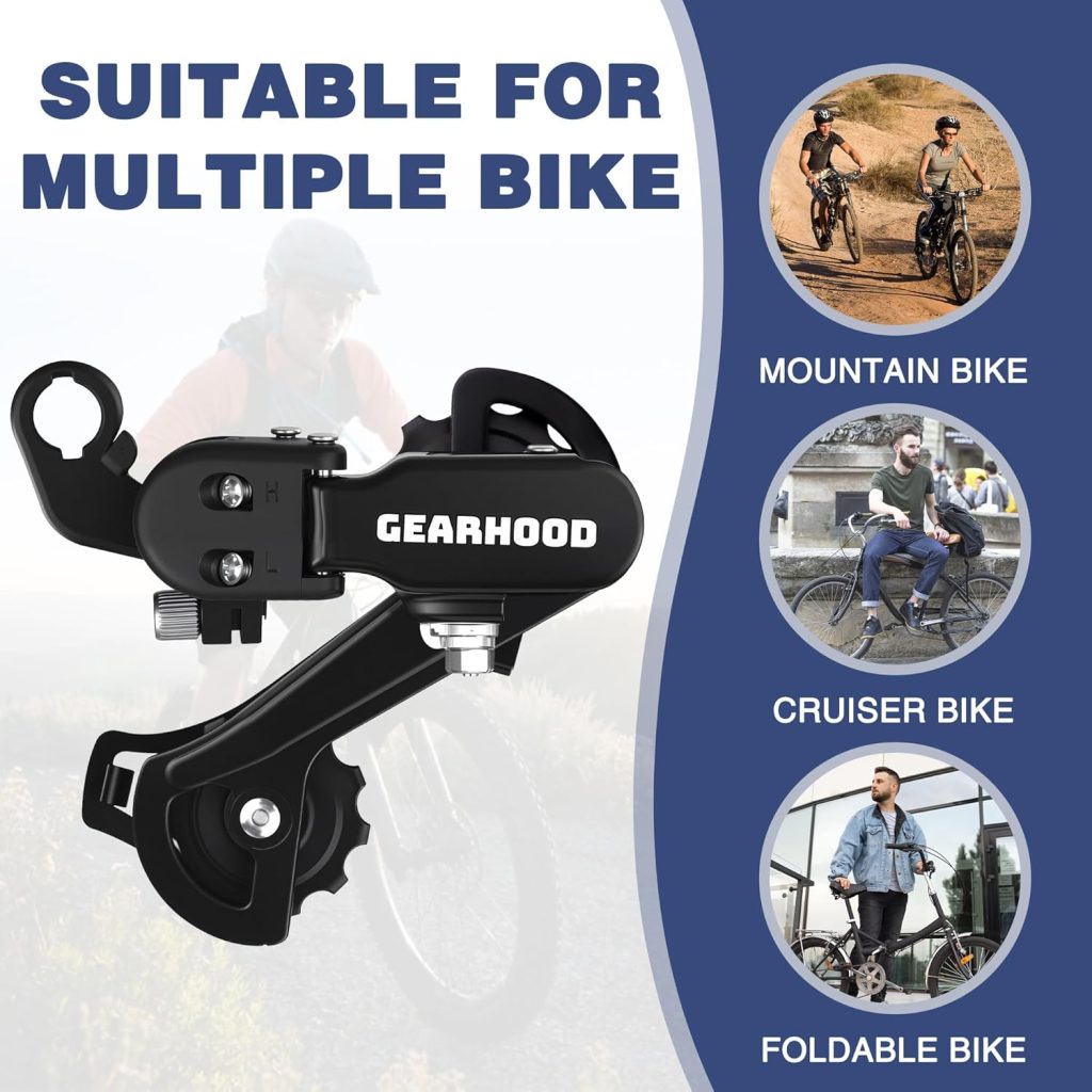 MEGHNA Bike Rear Derailleur 6/7 Speed Direct Mount/Hanger Mount Derailleur for Mountain Bike Kids Bike Tricycle Commuter Bike Cruiser Bike