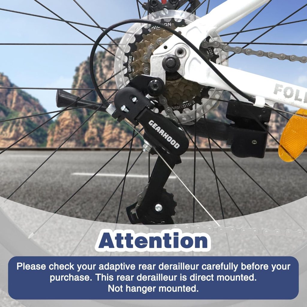 MEGHNA Bike Rear Derailleur 6/7 Speed Direct Mount/Hanger Mount Derailleur for Mountain Bike Kids Bike Tricycle Commuter Bike Cruiser Bike