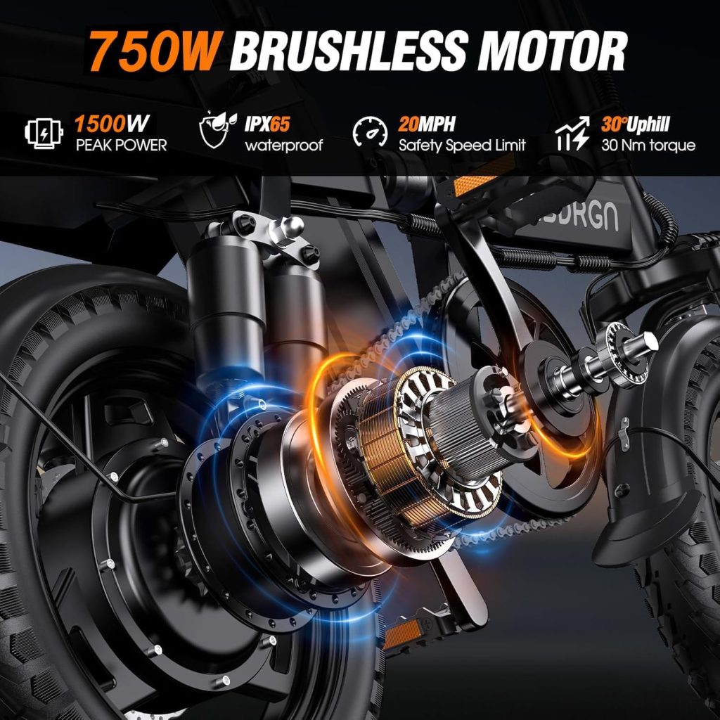 Electric Bike for Adults and Teens, 14 Folding E Bikes, 650W/1500W Peak Motor, 48V 499Wh/768Wh Removable Battery, 28-50 Miles PAS Range, 20MPH Electric Mountain Bike, 9 Shock Absorbers, UL 2849 Electric Bike for Adults and Teens, 14 Folding E Bikes, 650W/1500W Peak Motor, 48V 499Wh/768Wh Removable Battery, 28-50 Miles PAS Range, 20MPH Electric Mountain Bike, 9 Shock Absorbers, UL 2849