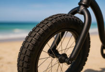 24×2.125 Bike Tire, HUIOK 24 Inch Folding Beach Cruiser Bike Tires Replacement with Tubes and Levers