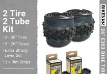 26 Inch Bike Tire Replacement Kit for Mountain Bike Tires 26 X 1.95 Includes Tools. with or Without Tubes Choose 1 or 2 Packs.