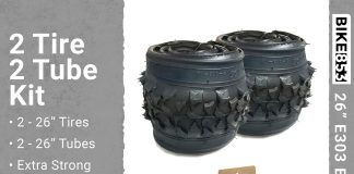26 Inch Bike Tire Replacement Kit for Mountain Bike Tires 26 X 1.95 Includes Tools. with or Without Tubes Choose 1 or 2 Packs.