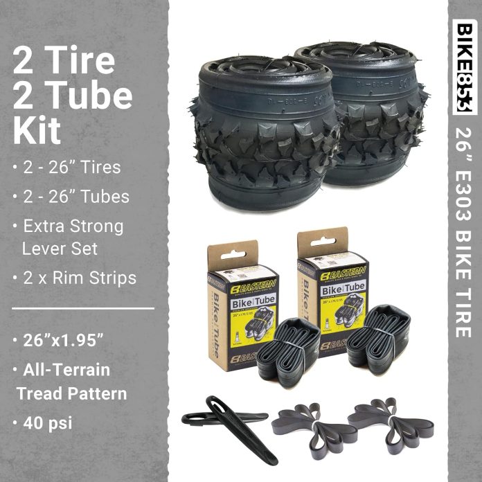 26-inch-bike-tire-replacement-kit-for-mountain-bike-tires-26-x-195-includes-tools-with-or-without-tubes-choose-1-or-2-pa