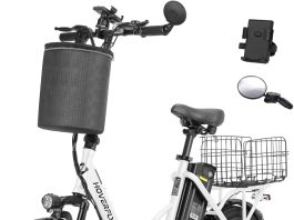 HOVERFLY H3 16″ Electric Bike, Max 28Miles Range(Pedal-Assist) Folding E-Bike with Removable Battery, Front Suspension and Commuter Electric Bicycle Adults