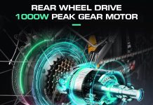 Vivi Folding Electric Bike for Adults, 20″ x 2.4 Fat Tire Ebike, Peak 1000W Foldable Electric Bicycle, 22MPH Commuter E-Bike with 48V Removable Battery, 7 Speed, SGS Certified to UL2849