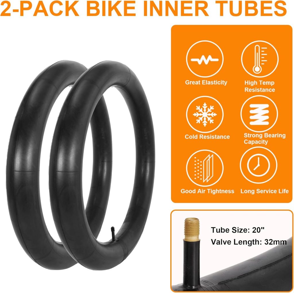 2-Pack 20x3.0 Bike Tires Tubes, Inch Mountain Bike Tire, 20x3 Bike Tire Tube with Tire Levers, Folding Replacement Bicycle Tires for Off-Road Bike and Ebike 2-Pack 20x3.0 Bike Tires Tubes, Inch Mountain Bike Tire, 20x3 Bike Tire Tube with Tire Levers, Folding Replacement Bicycle Tires for Off-Road Bike and Ebike