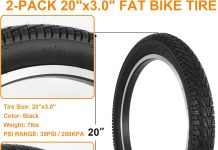 2-Pack 20×3.0 Bike Tires & Tubes, 20 Inch Mountain Bike Tire, 20×3 Bike Tire Tube with Tire Levers, Folding Replacement Bicycle Tires for Off-Road Bike and Ebike