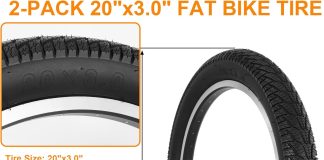 2-Pack 20×3.0 Bike Tires & Tubes, 20 Inch Mountain Bike Tire, 20×3 Bike Tire Tube with Tire Levers, Folding Replacement Bicycle Tires for Off-Road Bike and Ebike