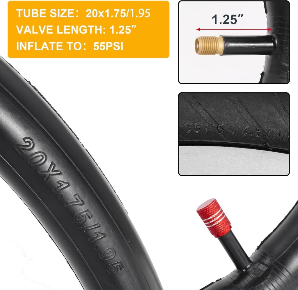 20x2.125/54-406 Kids Bike Tire, Inch Foldable Bike Tire and Tube Set for Kids, Road, Commuter Bikes/Mountain Bike, Beach Cruiser - Road/Off Road Tread 20x2.125/54-406 Kids Bike Tire, Inch Foldable Bike Tire and Tube Set for Kids, Road, Commuter Bikes/Mountain Bike, Beach Cruiser - Road/Off Road Tread