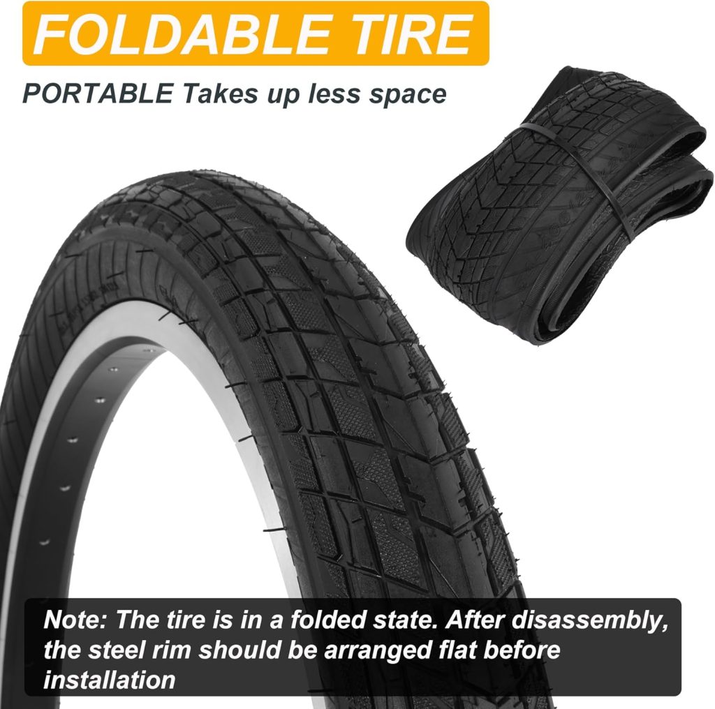 20x2.125/54-406 Kids Bike Tire, Inch Foldable Bike Tire and Tube Set for Kids, Road, Commuter Bikes/Mountain Bike, Beach Cruiser - Road/Off Road Tread 20x2.125/54-406 Kids Bike Tire, Inch Foldable Bike Tire and Tube Set for Kids, Road, Commuter Bikes/Mountain Bike, Beach Cruiser - Road/Off Road Tread
