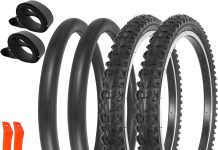 20×2.125/54-406 Kids Bike Tire, 20 Inch Foldable Bike Tire and Tube Set for Kids, Road, Commuter Bikes/Mountain Bike, Beach Cruiser – Road/Off Road Tread