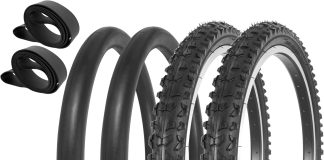 20×2.125/54-406 Kids Bike Tire, 20 Inch Foldable Bike Tire and Tube Set for Kids, Road, Commuter Bikes/Mountain Bike, Beach Cruiser – Road/Off Road Tread