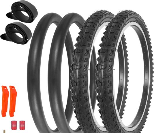 20×2.125/54-406 Kids Bike Tire, 20 Inch Foldable Bike Tire and Tube Set for Kids, Road, Commuter Bikes/Mountain Bike, Beach Cruiser – Road/Off Road Tread