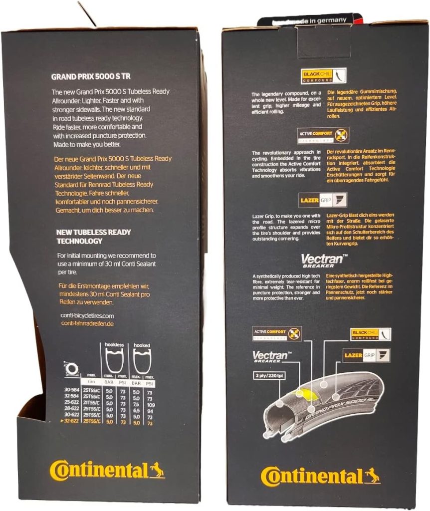 Continental Grand Prix S TR - Tubeless Road Bike Tire | Fast, Light, Durable - BlackChili, Vectran Breaker, LazerGrip, Active Comfort Technology, Pack Continental Grand Prix S TR - Tubeless Road Bike Tire | Fast, Light, Durable - BlackChili, Vectran Breaker, LazerGrip, Active Comfort Technology, Pack