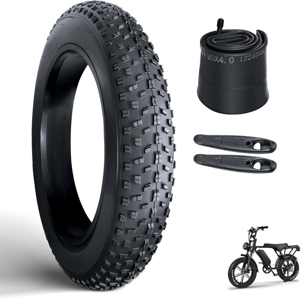 OUXI 20x4.0 Fat Tire Tube, Puncture Resistant Folding MTB Replacement Tire, 20x4.0 Fat Tyre for MTB and Ebikes, All-Terrain Directional Tread Bicycle Tires and Tubes OUXI 20x4.0 Fat Tire Tube, Puncture Resistant Folding MTB Replacement Tire, 20x4.0 Fat Tyre for MTB and Ebikes, All-Terrain Directional Tread Bicycle Tires and Tubes