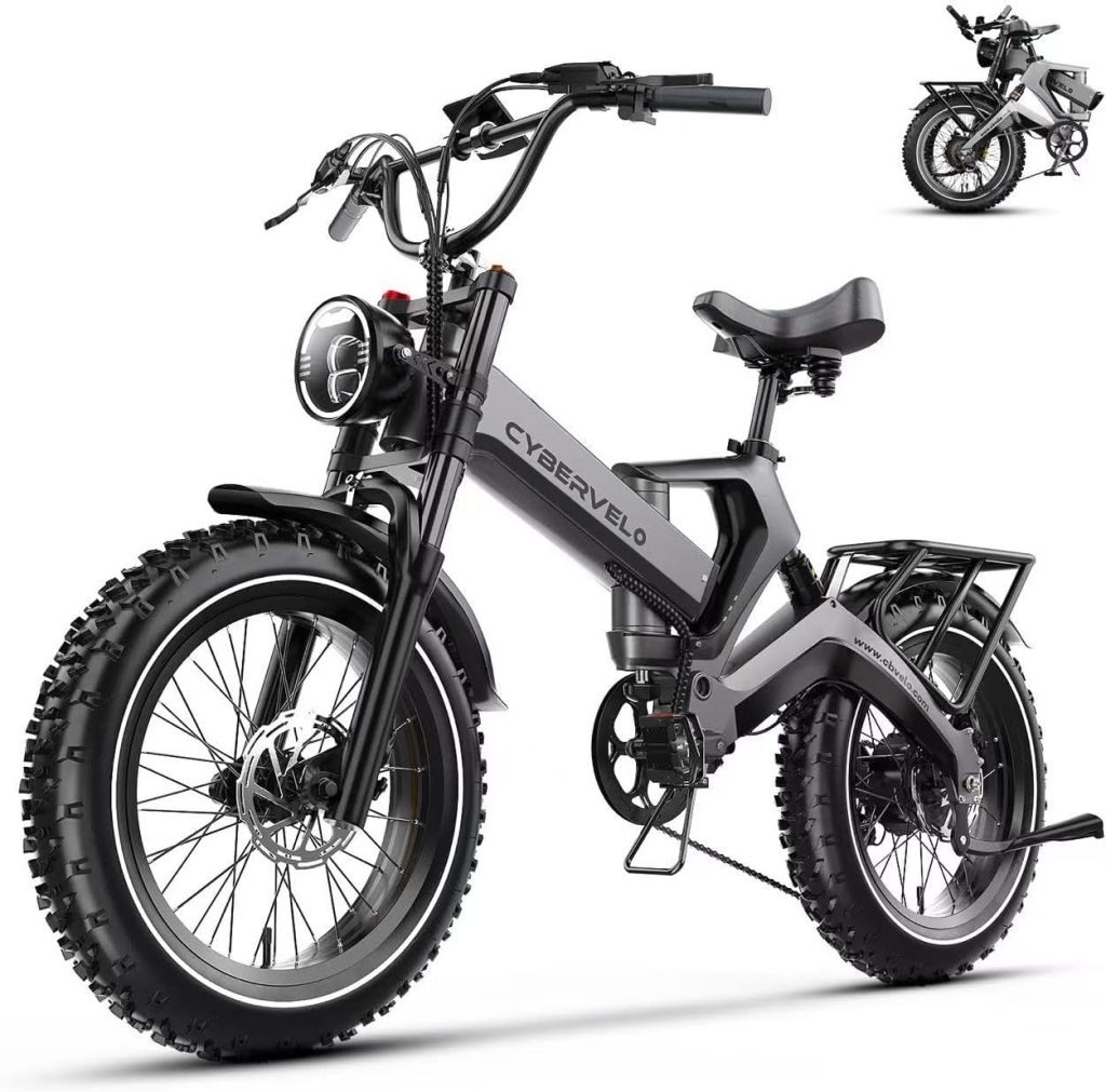 Cybervelo 1000W(Peak 1500W) Folding Electric Bike for Adults,Up to 130Miles,48V 40Ah Removable Battery,20" x 4.0 Fat Tire Foldable Electric Bicycle,8-Speed Electric Mountain E-Bike,Commuter Ebikes review - Electric bike Cybervelo 1000W(Peak 1500W) Folding Electric Bike for Adults,Up to 130Miles,48V 40Ah Removable Battery,20" x 4.0 Fat Tire Foldable Electric Bicycle,8-Speed Electric Mountain E-Bike,Commuter Ebikes review