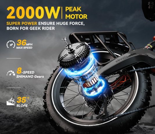 Cybervelo 1000W(Peak 1500W) Folding Electric Bike for Adults,Up to 130Miles,48V 40Ah Removable Battery,20″ x 4.0 Fat Tire Foldable Electric Bicycle,8-Speed Electric Mountain E-Bike,Commuter Ebikes review Cybervelo 1000W(Peak 1500W) Folding Electric Bike for Adults,Up to 130Miles,48V 40Ah Removable Battery,20" x 4.0 Fat Tire Foldable Electric Bicycle,8-Speed Electric Mountain E-Bike,Commuter Ebikes review